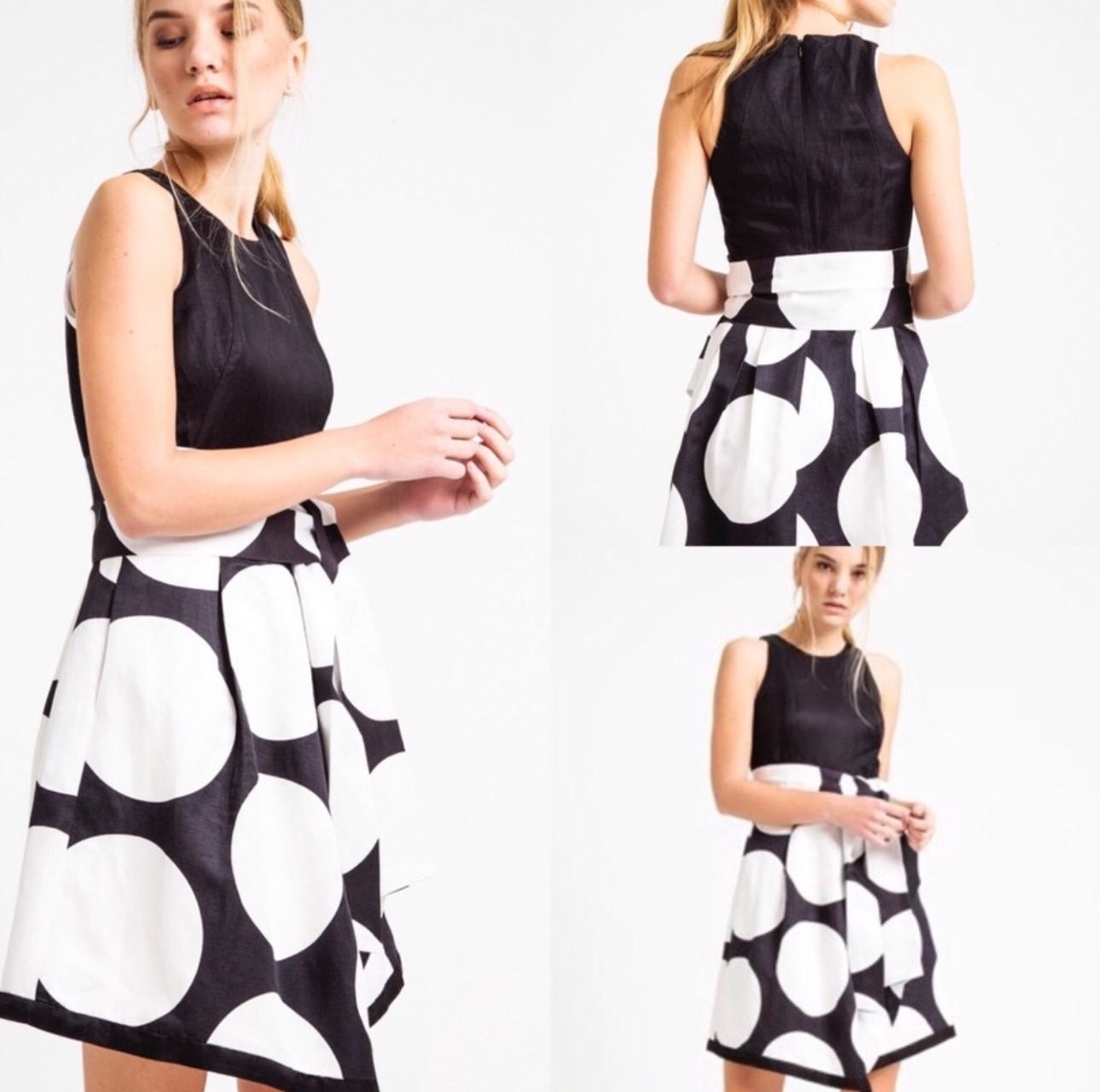 Banana Republic Black And White Polka Dot Dress