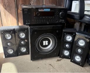 Receiver with Speakers and Subwoofer
