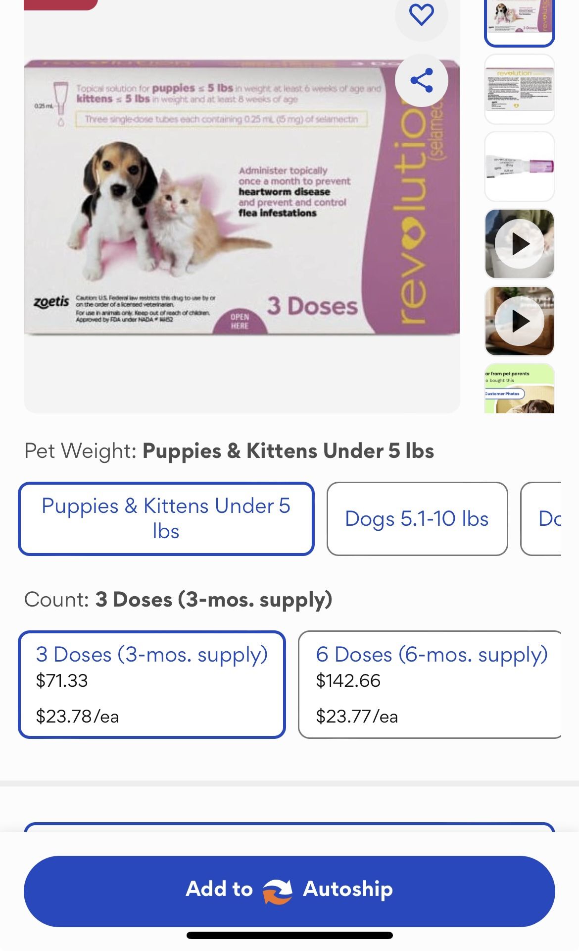 Tick And Flea Revolutions For Under 5 Months Pet