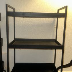 Black 3-Tier Rolling Utility Cart – Modern & Gently Used