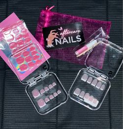 SHORT SMALL SIZE : FRENCH PRESS ON SET NAILS TOE MANI PEDI