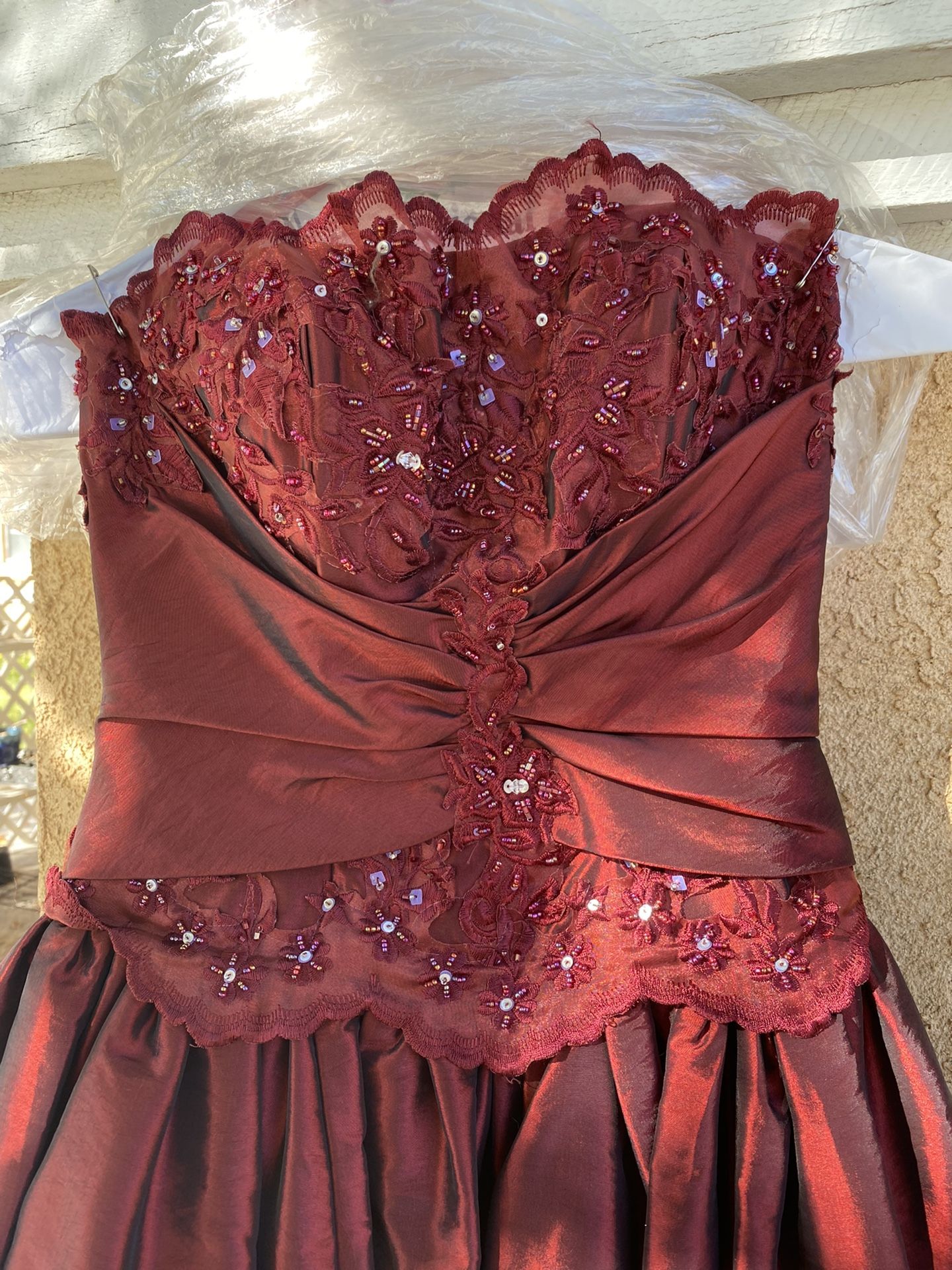 Quinceañera Dress, Ruby Red In Great Condition 