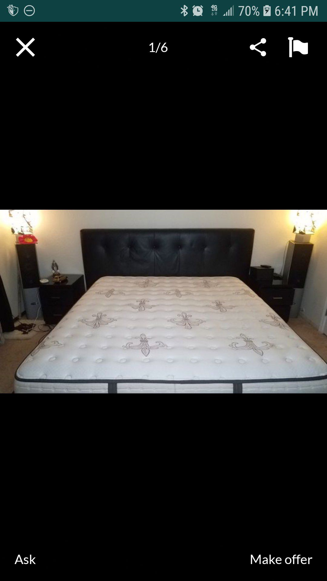 Bed frame and mattress set California king