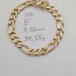 10k Gold Figaro Bracelet