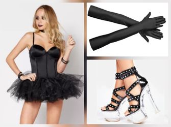 Brand New Corset Mini Set, includes Corset Mini, Sandals and Gloves 