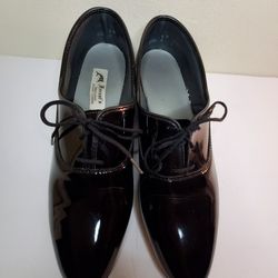 Pierre Cardin Men's Black Shiny Shoes Size 9.5 