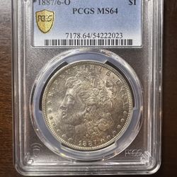 1887/6-O PCGS MS64 Morgan Dollar