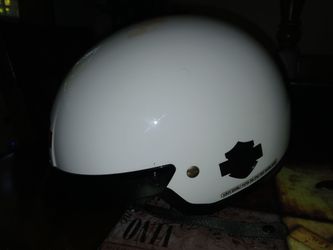 Harley Davidson motorcycle helmet and HJC white helmet $30 for Both or Best offer 😄