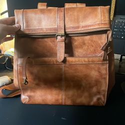 New joseph abboud leather backpack