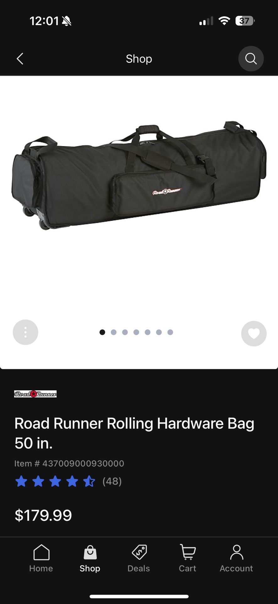Brand new in box drum hardware rolling bag