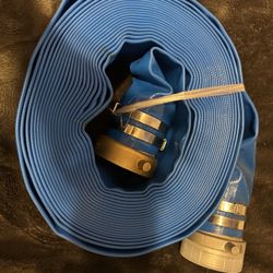 3″ x 50′ Blue Lay Flat PVC Discharge Hose