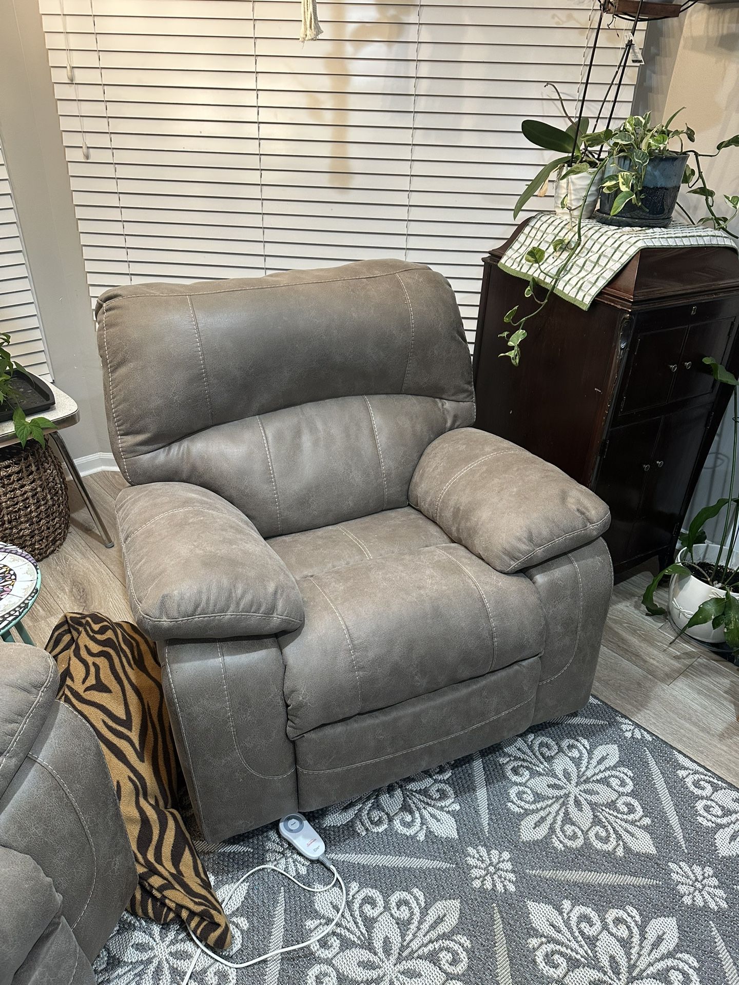 Power Recliner And Loveseat With Console