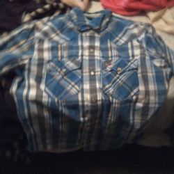 Hollister Long Sleeve Button Up Shirt Size Small 