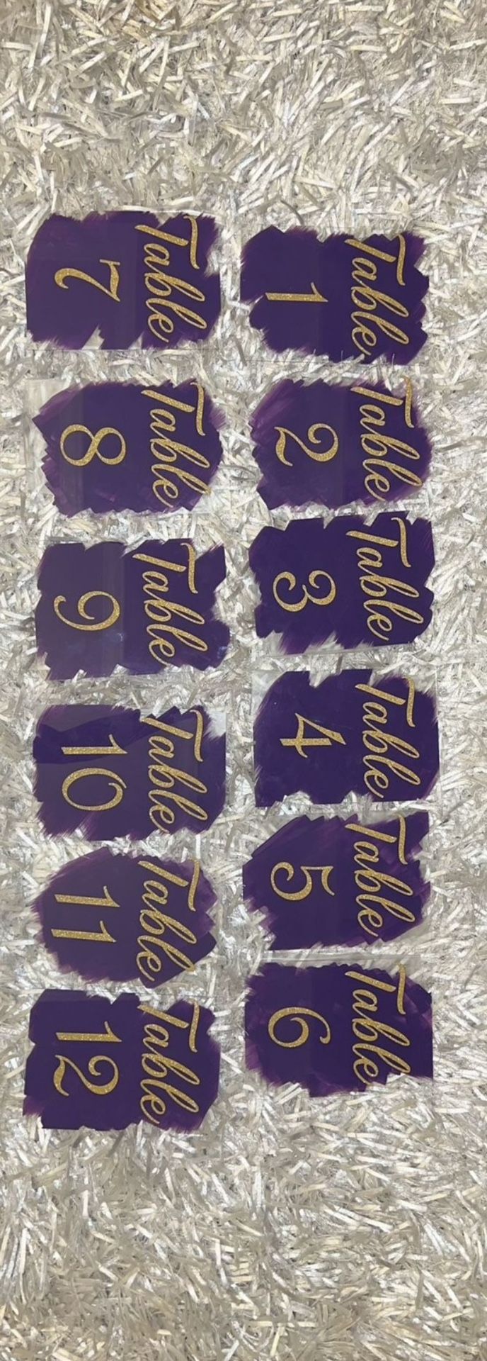 Acrylic Table Numbers Decor
