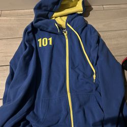 Fallout 3 Vault 101 Zip Up Hoodie Bethesda Official Merch size large as is 2013