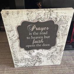 Love Prayer quote canvas gray/white pictures pre-owned