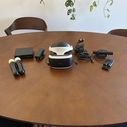 Full PSVR set with a slight crack in headset but works like normal (headsets been cleaned and wiped down)