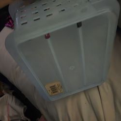 Blue Plastic Storage Basket Bin