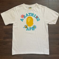 White BAPE Flower Power Tee S 