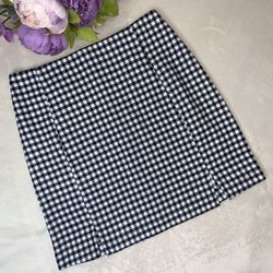 NWT love on a hanger Black and White Buffalo Plaid Mini Skirt