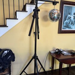 DJ Light Stand With Mirrored Ball