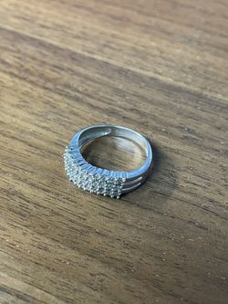 14k White Gold Diamond Ring Engagement / Wedding Ring