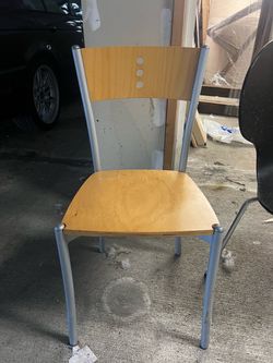 Wood and Metal Dining Chair