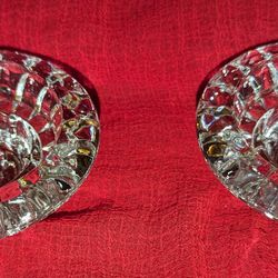Genuine Crystal Candleholder Set by Collector's Crystal Gallery