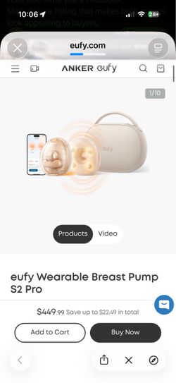 Eufy Wearable Breast Pump S2 Pro – BRAND NEW SEALED