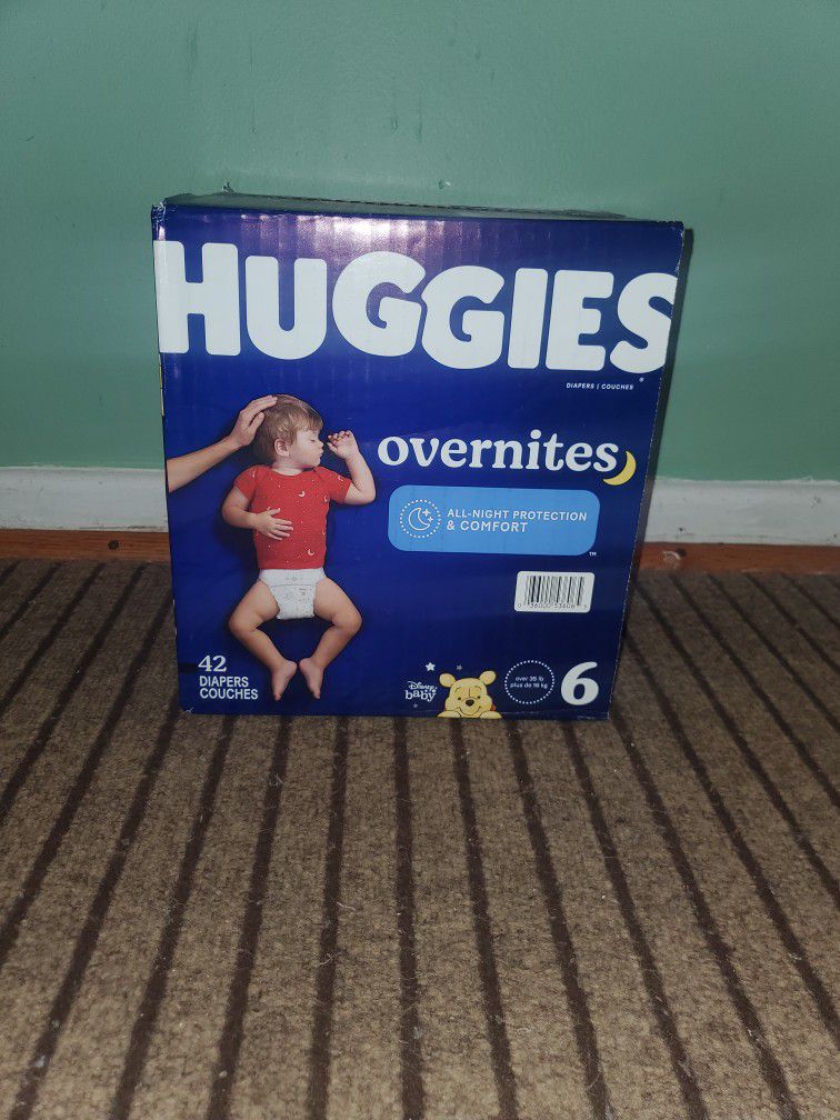 Huggies 42 Diapers  Overnites #6 