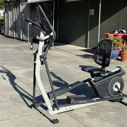 Used ProForm 2 In 1 Elliptical And Recumbent Bike Hybrid Trainer In Good Working Condition.