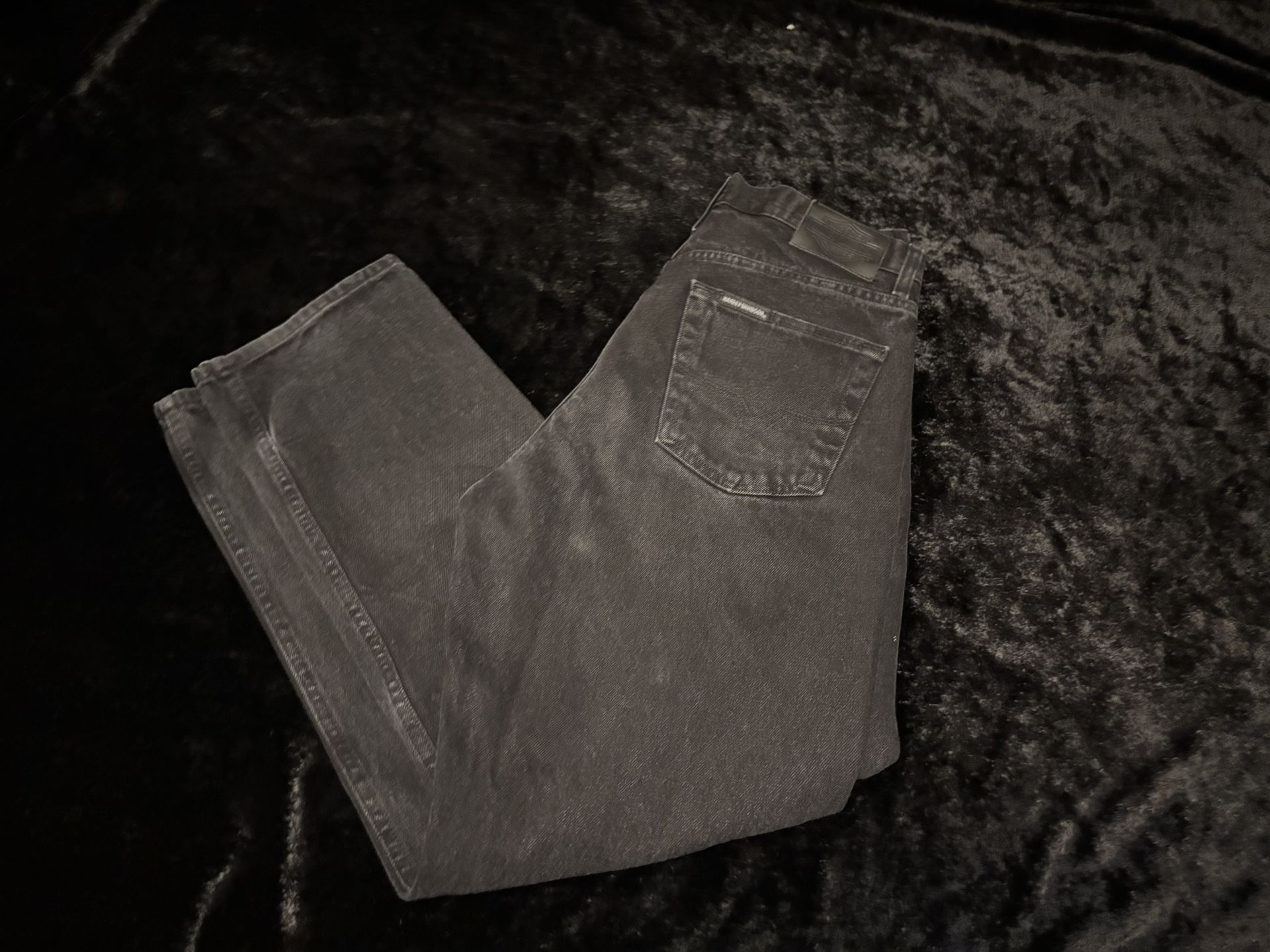 Mens 34x32 Vintage Y2K Harley Davidson Black Denim Jeans
