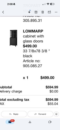 Ikea glass cabinet