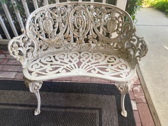 Antique Victorian Cast Iron Late 1800s Loveseat/Bench