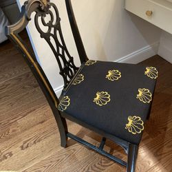 Gorgeous  hand carved needlepoint chair