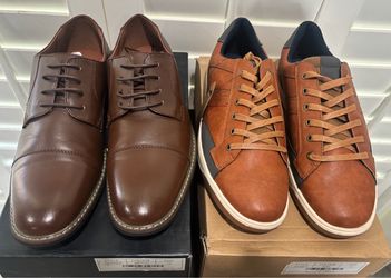 New Jousen Milan Brown Dress Shoes & Casual Sneakers (Both Men’s Size 12) - $60 for Both