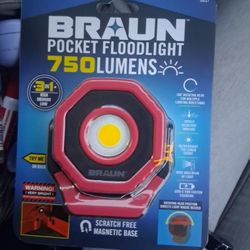 ReCHARGEABLE BRAUN WORK/FLOOD LIGHTS  750 LUMEN