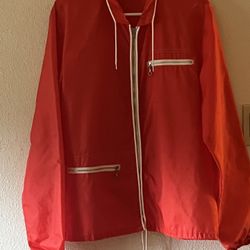 Vintage 1950’s Red Mod Towncraft Penney’s Windbreaker Jacket Zipper Large