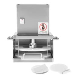 Electric Pizza Dough Press Machine 6 in. Pizza Pastry Press Plate Stainless Steel Bread Presser with Parchment Paper