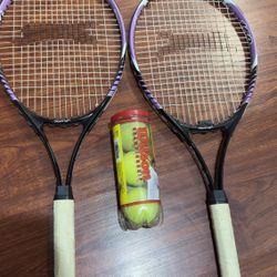 Tennis Rackets With Balls