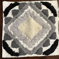 Boho Throw Pillow Covers 18x18 Woven Soft Tufted Decorative Pillow Covers (2)