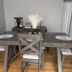 Dinette Set 4 Chairs + Buffet Server For Sale