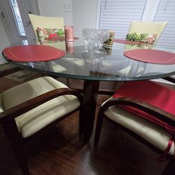 Round Glass Top Dinette 