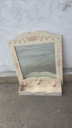 Mirror and shelf set