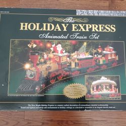 HOLIDAY EXPRESS アニメイテッドトレインセット クリスマス飾り New Bright Industrial The Holiday Express Animated Train Set for