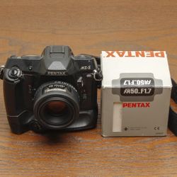 Pentax MZ-S with Rare Battery Grip And 50mm Autofocus Lens