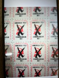 America Yes Communism No Vintage US stamp collection