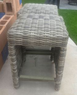 Outdoor Wicker Barstools