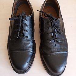 Men's Durasoft Black Tie Dress Shoes 10.5