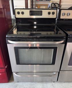 Frigidaire Stainless Steel Flat Top Stove Oven Range